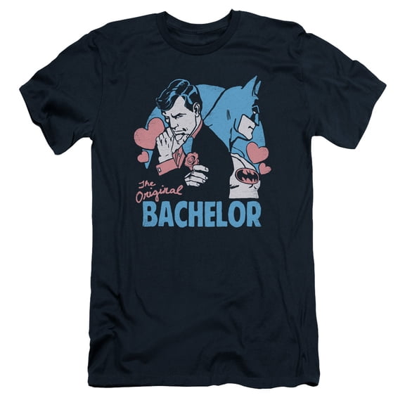 DC Comics Bachelor S/S Adult 30/1 T-Shirt Navy