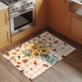 thumbnail image 3 of Sunflower Bathroom Rug Washable 2x3 Entryway Rug Non Slip Orange Plaid Farmhouse Leaves Watercolor Front Door Mat Low Pile Indoor Doormat Throw Floor Carpet for Kitchen Bedroom Entrance, 3 of 8