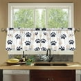 thumbnail image 4 of Yayeee Kitchen Curtains Set of 2 Light Filtering 57"x24" Over Sink Window Panels, Black Cat Paw, 4 of 7