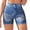 Blue, variant on Women’s Faux Denim Seamless Yoga Shorts, High Waist Butt Lifting Workout Shorts, Multi-Color, S/M/L