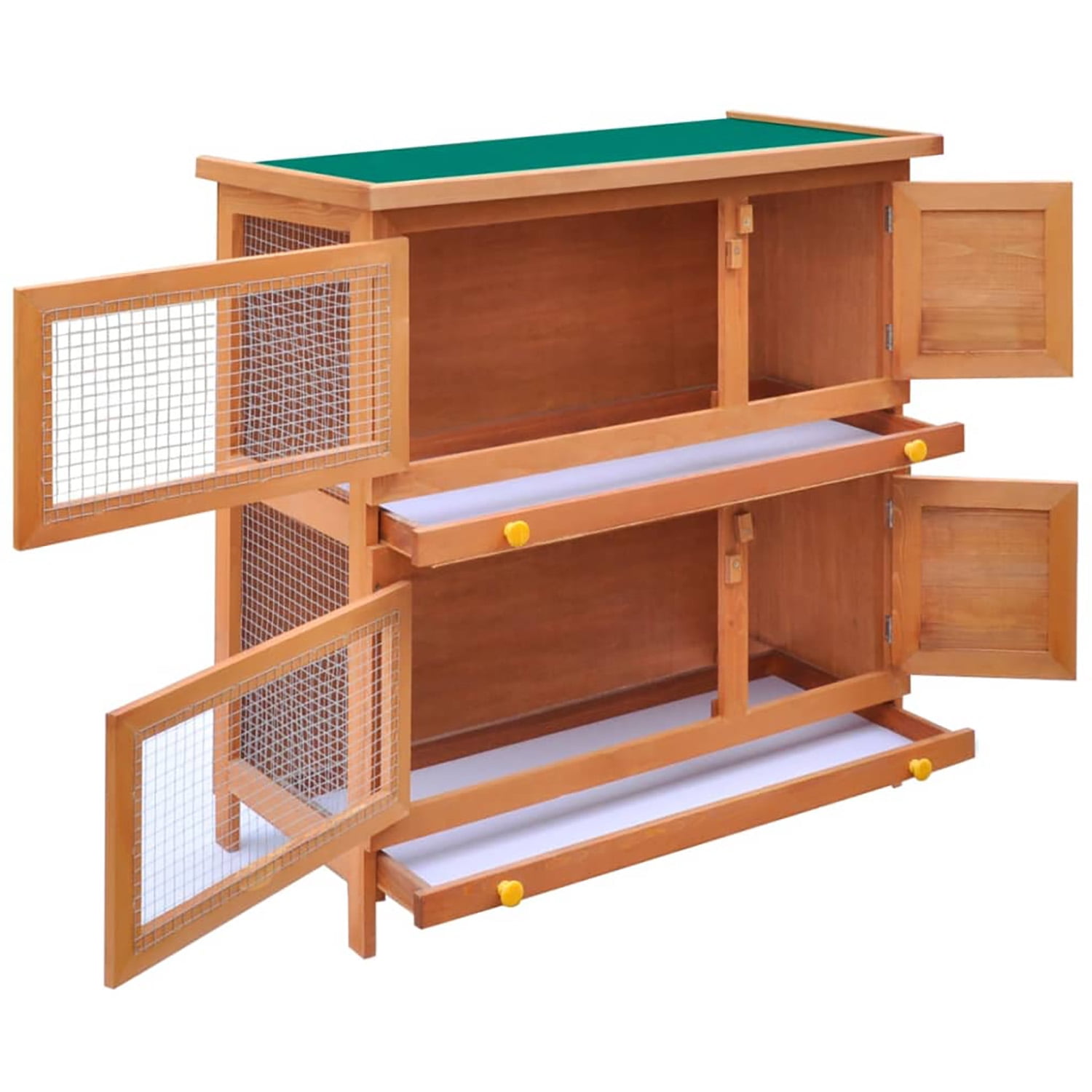 Pefilos 33" Wooden Hamster Cages, Guinea Pig Hutch with Independent Storage Cabinet, Small Animal Pet House for Indoor, Dark Beige Pefilos 33" Wooden Hamster Cages, Guinea Pig Hutch with Independent Storage Cabinet, Small Animal Pet House for Indoor, Dark Beige