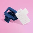 thumbnail image 5 of Gimme Beauty Square Extra Grip Claw Clip - Double Teeth Accessory Set - Perfect for Fine Hair - Lasting Hold for Everyday Wear - Trendy, Non-Slip Cilp Duo for Women - Navy & Pearlescent, 2 Pack, 5 of 6
