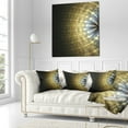 thumbnail image 3 of Designart 16" x 16" Contemporary and Modern Black Fractal and Flower Polyester Throw Pillow, 3 of 5