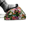 thumbnail image 5 of Dusty Blue Foot Rest, Vibrant Tender Camellia Flowers and Butterflies with Leaves Tropical Feels, Non-Slip Backing Adjustable Ergonomic Memory Foam Leg Support for Office, Multicolor, by Ambesonne, 5 of 5