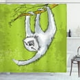 thumbnail image 1 of Ambesonne Sloth Shower Curtain, Animal Branch, 69"Wx75"L, Pale Grey Green White, 1 of 3