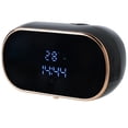 thumbnail image 1 of BINGLI Automatic Soap Dispenser Foam Bathroom: Wall Mount Rechargeable Touchless Adjustable Auto Smart Electric Plastic White Foaming Soap Dispenser with Clock - Kitchen Hand Dish Lotion 350ml Black, 1 of 9