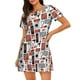thumbnail image 1 of Easygdp Modern Life Camisón de manga corta para mujer, informal, estampado, 1 of 6