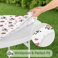 thumbnail image 5 of White Cow Strawberry Heart Pattern Round Fitted Tablecloth with Elastic Edge,Dining Table Cover Waterproof,Outdoor Round Tablecloth for Camping,Dining,Indoor and Outdoor, 5 of 7