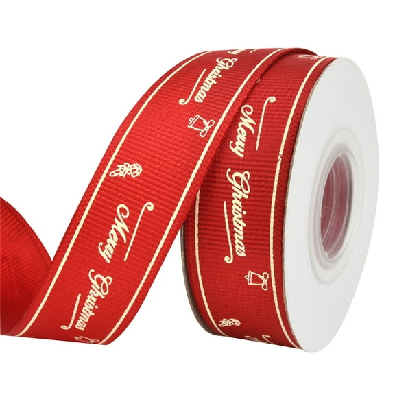 JilgTeok Christmas Ribbon Holiday Decoration Roll Ribbon Ornament Gift Box Ribbon for Saluting Labor Day