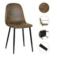 thumbnail image 5 of Set of 4 Scandinavian velvet chairs -Suede brown, 5 of 5