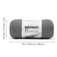 Bernat® Premium™ #4 Medium Acrylic Yarn, Med Gray Heather 7oz/198g ...