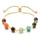 thumbnail image 1 of Pulseras de 7 piedras de chakra para mujeres y niñas, ajustable, oro de 14 quilates, 1 of 5