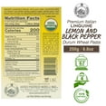 thumbnail image 2 of Morelli Lemon Pepper Linguine Pasta with Wheat Germ - Imported Linguine Organic Pasta from Italy - Naturally Flavored, Made in Italy - 8.8 oz (Pack of 2), 2 of 8