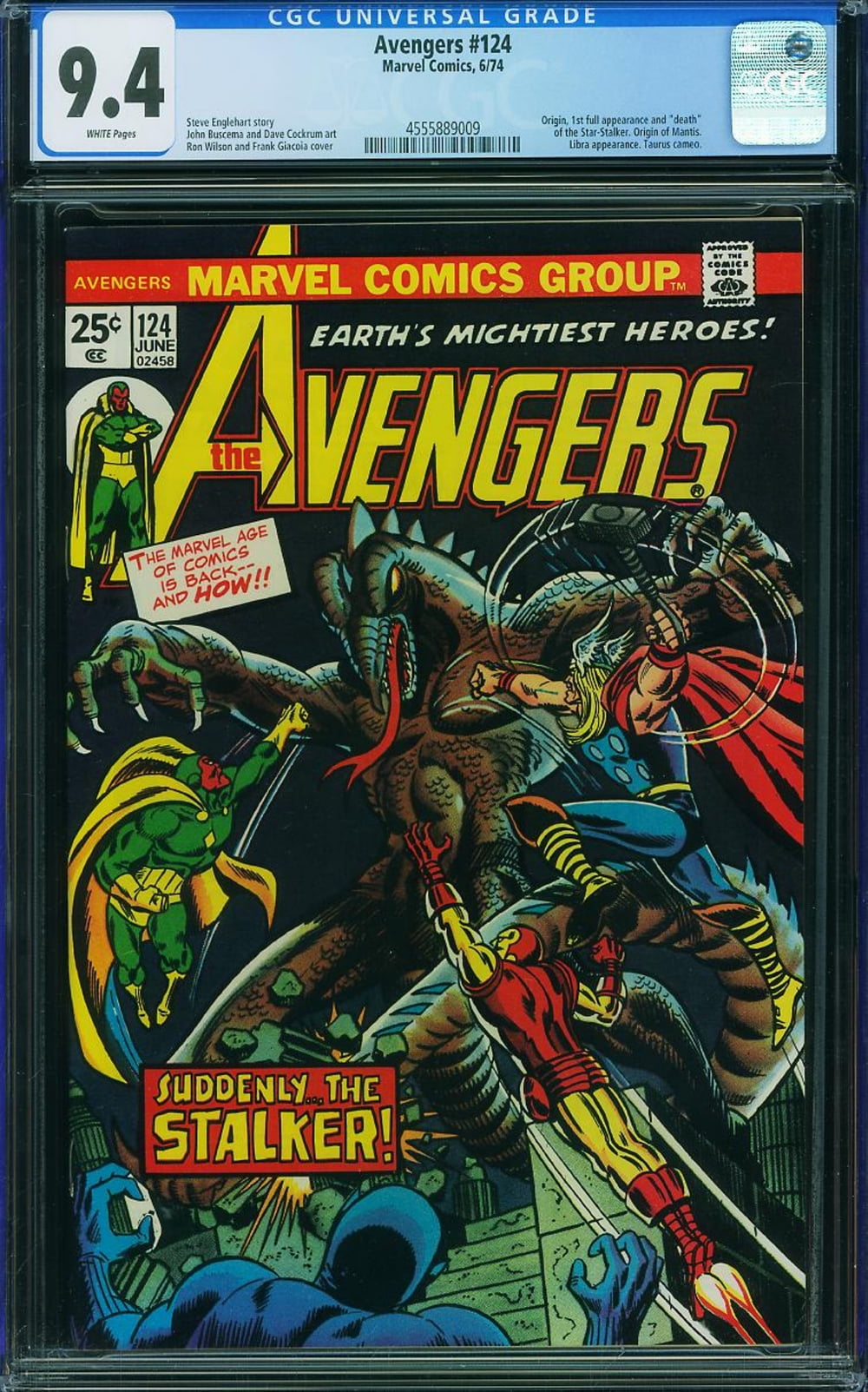 Cover of The Avengers #124