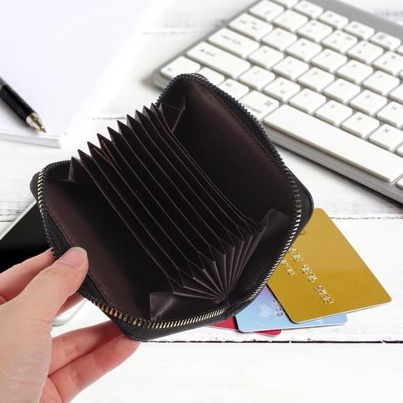 UPGRATOR Organizador De Tarjetas Con De Cremallera Cartera Para Uso Diario Y Viaje