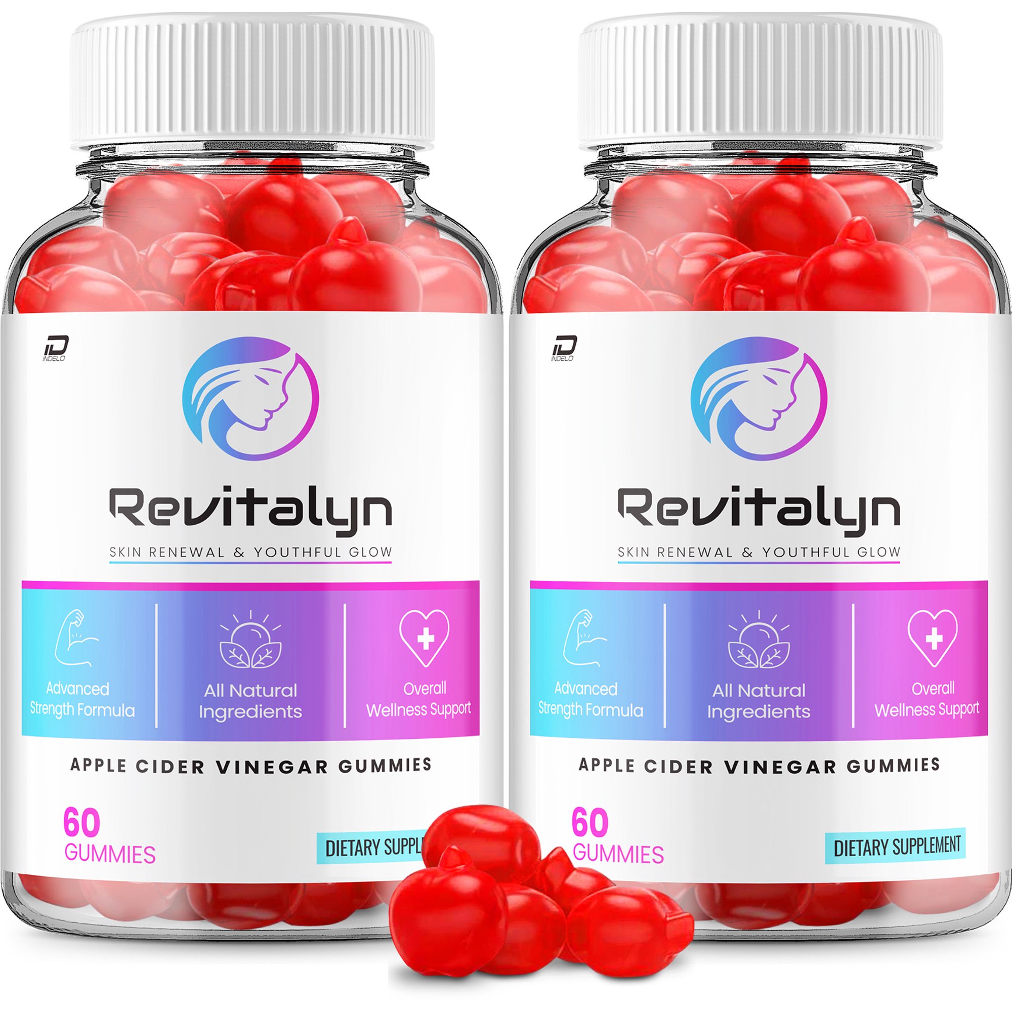Revitalyn ACV Gummies Supplement – Revitalyn ACV Gummy Apple Cider Vinegar 1000MG, 2 Pack, 120 Gummies