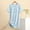 Light Blue, variant on QUINDOS Womens Pajamas One Piece Mid Length Nightgowns for Women Padded Short Sleeve Sleep Shirt Casual Crew Neck Print Sleepwear Night Dress