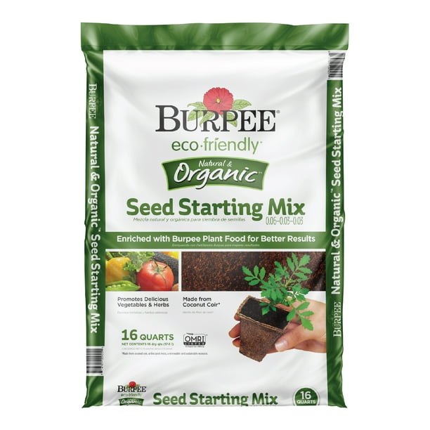 Burpee EcoFriendly Natural & Organic Seed Starting Mix, 16 quart soil