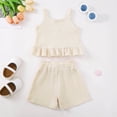 thumbnail image 6 of Shachafan Girls Summer Outfit Soft Tank Top With Bow Shorts Toddler Two Piece Cool Comfortable Casual Playwear Girls Two Piece Set, 6 of 9