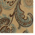 thumbnail image 3 of Linon Trio Lahour Polyester 1'10"x2'10" Accent Rug in Beige & Blue, 3 of 3