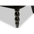 thumbnail image 7 of Baxton Studio Flax Victorian Style Contemporary Black Velvet Fabric Upholstered 2-seater Loveseat, 7 of 7