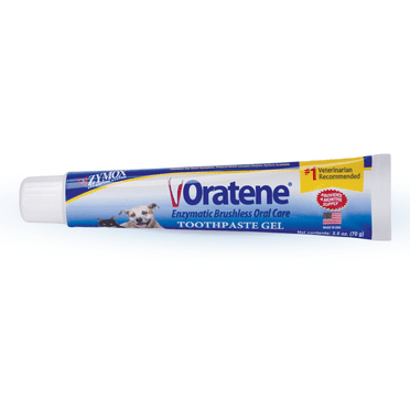 ZYMOX Oratene Brushless Toothpaste Gel for Dogs and Cats, 2.5oz