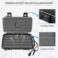 thumbnail image 5 of Travel cigar box - portable cigar box with humidor tray and cigar knife - waterproof - airtight - durable (up to 5 cigars), 5 of 5