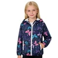 thumbnail image 5 of Kiijoy Girls Hooded Rain Jacket Kids Cute Butterfly Lightweight Windbreaker, 5-6 Years, 5 of 5