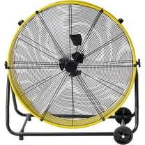 PLAUIN 36" Industrial Floor Fan, High Velocity Drum Fan with 3 Speeds, Heavy Duty Metal Shop Fan with Wheels for Warehouse, Workshop, Factory Use