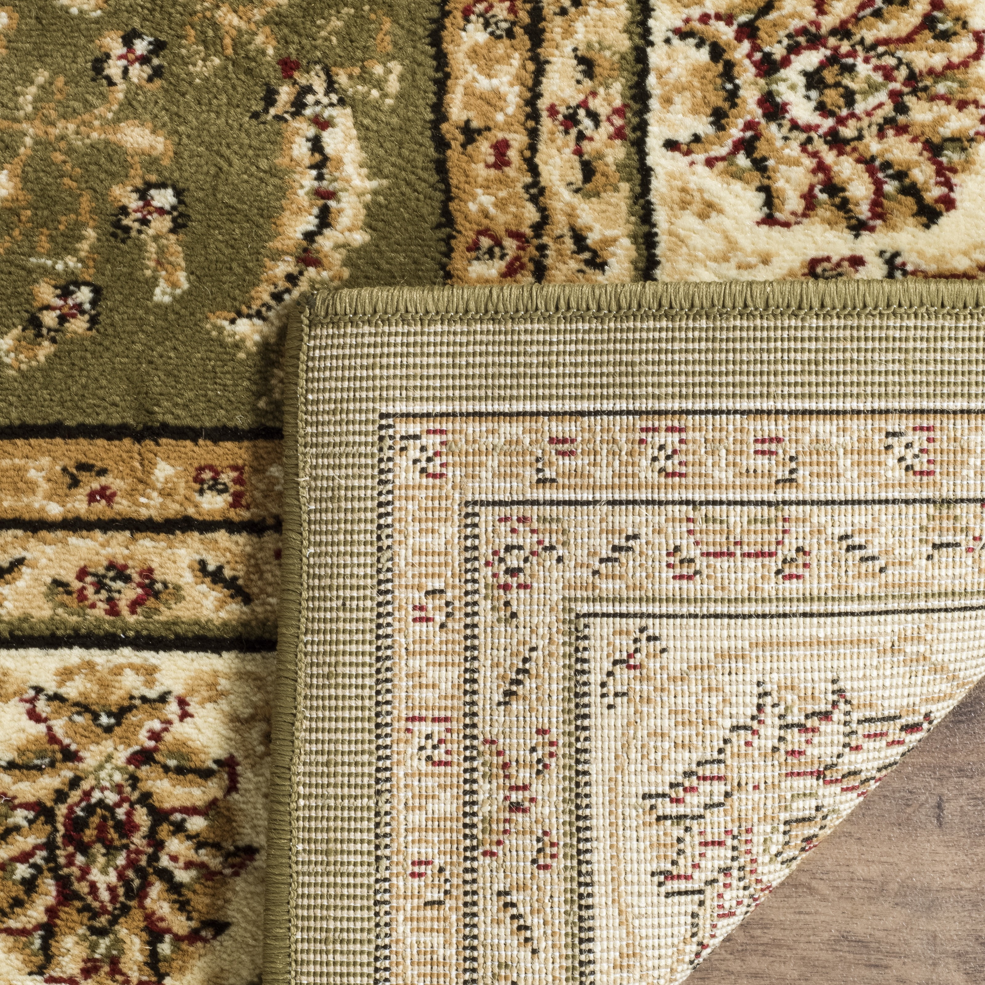Safavieh Lyndhurst Priscilla Floral Area Rug, Sage/Ivory, 8' x 8' Square