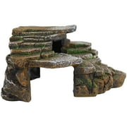 Penn-Plax Reptology ShaleScape Step Ledge & Cave Hideout for Reptiles – Aquarium or Terrarium Decor