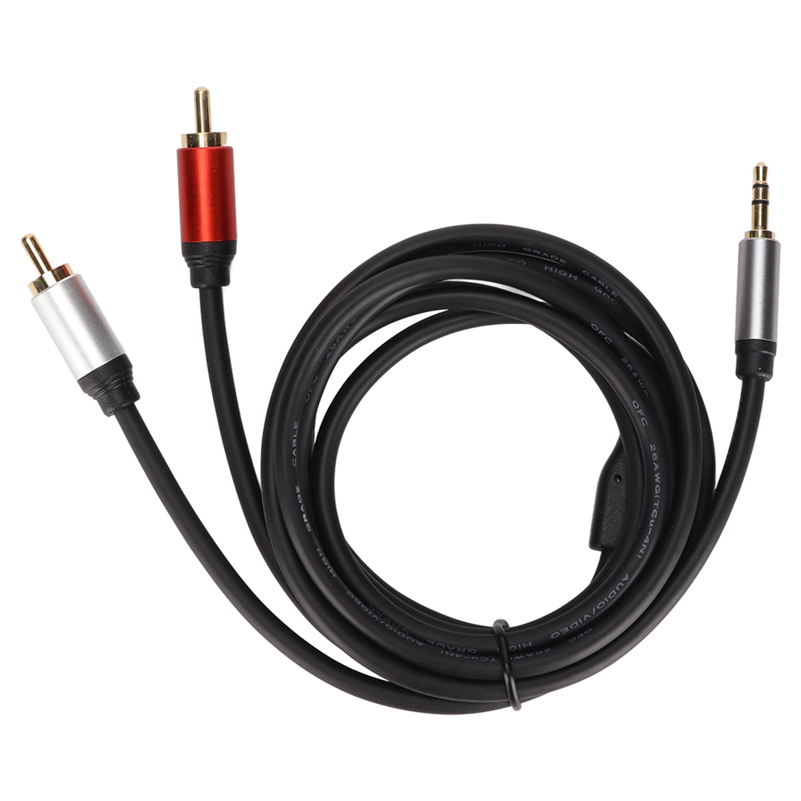 Cavo Audio RCA 3,5 Mm A 2 RCA, 2 Metri – Collegamento Smartphone A Diffusori E Amplificatori