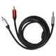 thumbnail image 1 of Cable adaptador estéreo sin pérdidas de 35 mm a 2RCA cable elástico sin pérdidas MP para altavoz Amonsee No, 1 of 5
