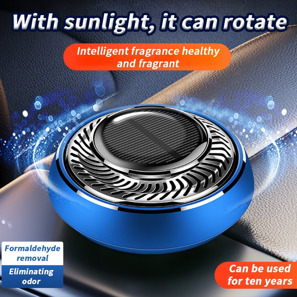 Ladcaser Solar Rotating Car Oil Diffuser, Auto Air Freshener Ornament, Aromatherapy Diffuser For Home Office Interior Perfume Ornaments Accessories