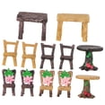 thumbnail image 4 of Raindrops 4Sets Miniature Table Chairs Small Garden Ornaments for Diy Decoration and, 4 of 8