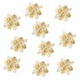 thumbnail image 2 of VerPetridure 16Cm Faux Christmas Glitter Glitter Flowers for Festive Decoration Gold Artificial Christmas Gold Glitter Christmas Hollow Flower Used To Decorate Flowers For Christmas Day, 2 of 7