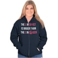 thumbnail image 3 of Christian Pink Ribbon Breast Cancer Womens Plus Size Graphic Zipper Hoodie Brisco Brands 3X, 3 of 5