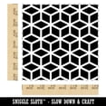 thumbnail image 2 of Geometric Cube Optical Illusion Pattern Square Rubber Stamp Stamping Scrapbooking Crafting - Medium 1.75in, 2 of 7