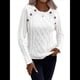 thumbnail image 1 of Suéteres de Invierno para Mujer, Suéter de Punto Moderno con Detalle de Botones y Mangas Raglán, Suéter de Moda. M, 1 of 10