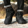 thumbnail image 2 of Men's Ankle Boots Winter Ankle Boots Fashion Lined On Warm Comfortable Elastic Lace Up Design for Outdoor Walking Hiking Casual Daily Wear, 2 of 9