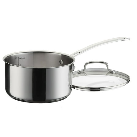 Cuisinart Advantage Pro Series 2.5 Qt Stainless Steel Saucepan with Tempered Glass Lid