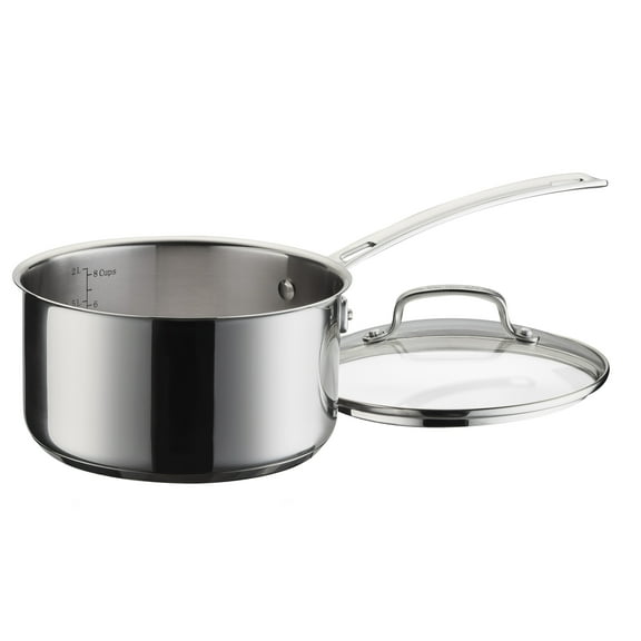 Cuisinart Advantage Pro Series 2.5 Qt Stainless Steel Saucepan with Tempered Glass Lid