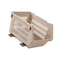 thumbnail image 3 of Cesta de soporte apilable, estante de almacenamiento para gabinete, caja de almacenamiento portátil multifuncional para organización de artículos dive Café, 3 of 9