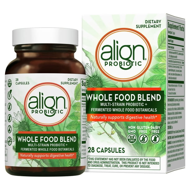 Align Whole Food MultiStrain Probiotic Supplement Capsules, 28 ct