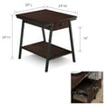 thumbnail image 3 of Leick Home Empiria Walnut and Bronze One Drawer Side Table, 3 of 14