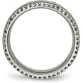 thumbnail image 3 of Chisel Titanium Polished with CZ 6.5mm Concave Band - Ring Size 9.0, 3 of 8