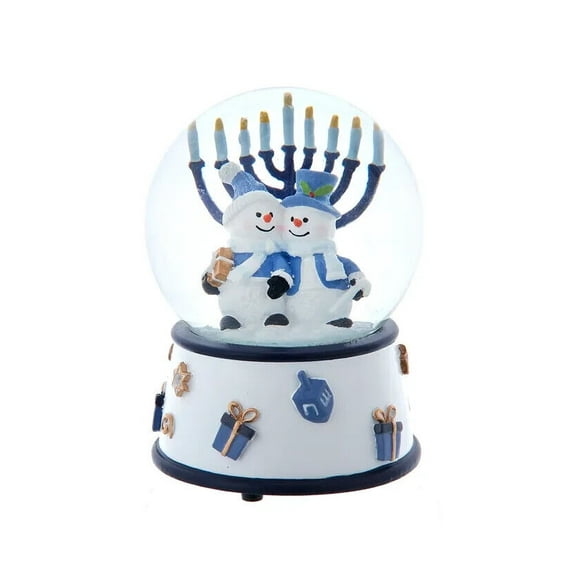 Kurt S. Adler  100 mm Musical Wind-Up Hanukkah Snowman Water Globe