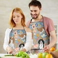 thumbnail image 5 of Cavalier King Charles Spaniel Dog Flower Apron-Garden Aprons for Women with Pockets-Cotton Linen Waterproof Kitchen Cooking Gardening Aprons Adjustable for Kitchen,Cooking,BBQ and Salon 33x27 Inch, 5 of 7
