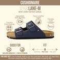 thumbnail image 3 of Cushionaire Lane Cork Footbed Mens Sandals, Adjustable Buckle Comfort Slides for Men, Genuine Leather Insole Summer Sandals Men Footwear, 3 of 20