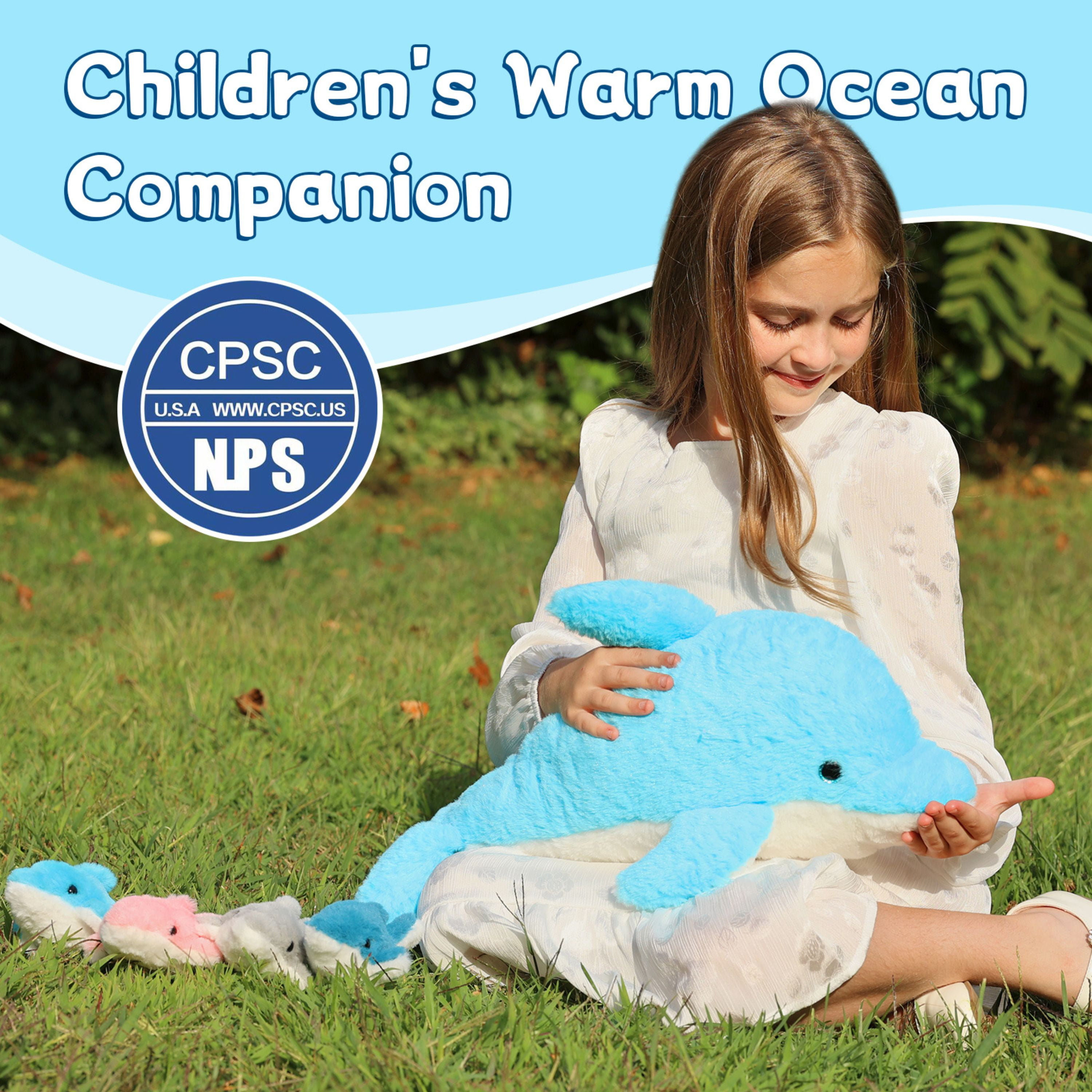 Tezituor 5Pcs Dolphin Stuffed Animal with 4 Babies 20.5'' Stuffed Dolphin Realistic Ocean Plush Toy
